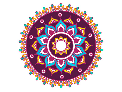 Luxury colorful mandala Design illustration marca