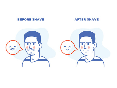 Avatar - Before & After Shave avatar beard character emoji face print ryan smile talk