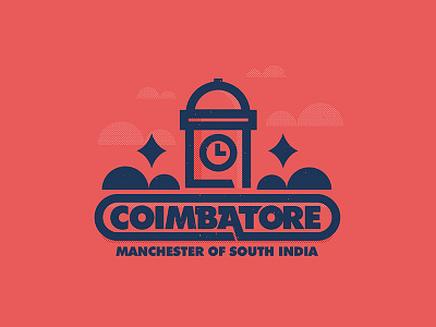 Coimbatore coimbatore icon illustration line logo modern type