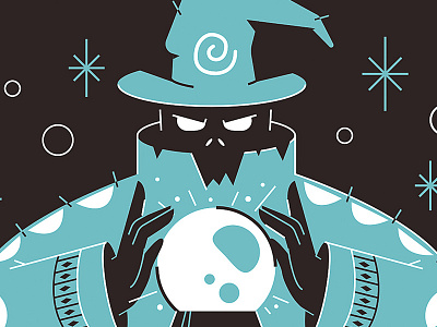 mmmwwwahaha character crystal ball evil fortune illustration soothsayer vector