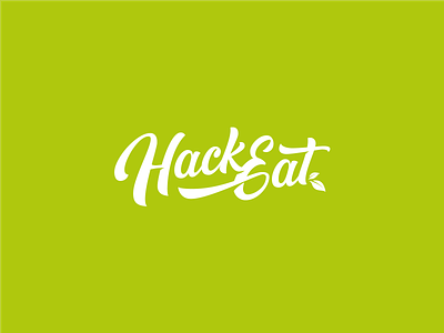 Hackeat Lettering brand calligraphy diet eat food green hack hand lettering lettering logo nature script type typo typography