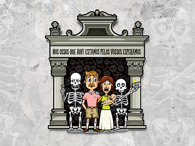 Chapel of Bones baby bone chapel creative illustration iloco selfie skeleton tourism vector