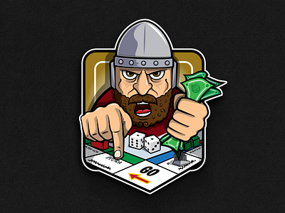 Gerald The Fearless cartoon character creative dribbble fearless illustration iloco monopoly portugal vector