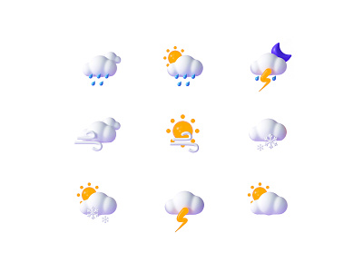 Weather Application (icon pack design) app design experience icon illustration seestudio ui user ux
