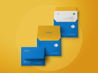 Fishia Project branding child experience fishia office set official envelope design see seestudio user