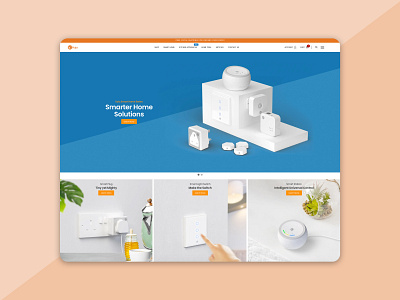 Smart Home Website Home Page UI Design branding design graphic design ui ux