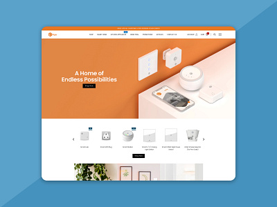 Smart Home Website Landing Page UI Design branding design graphic design ui ux