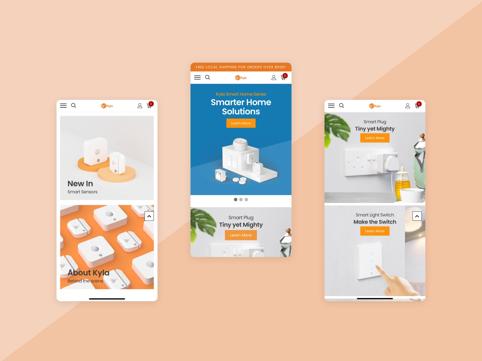Smart Home Mobile Website Home Page UI Design by Yi Mun on Dribbble