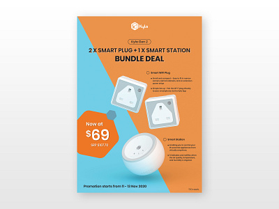 Smart Home Product Promotion Poster Design 3d branding design graphic design ui