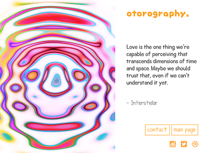 ōtorography art css design gallery generative responsive