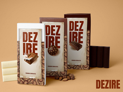 Dezire Premium Chocolates branding design graphic design logo