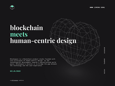 Blockspace - Blockchain Product Studio | Website Hero UI