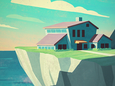 Cliff House cliff cliff house digital art house illustration landscape ocean