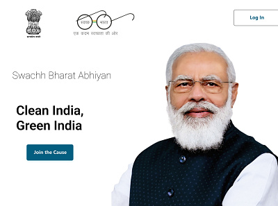 Swachh Bharat Abhiyan Home Page bharat abhiyan dailyui design swachh ui website
