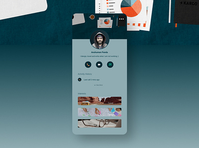 User Profile app dailyui design kargo minimal ui