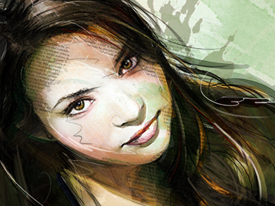 Sheila Ray digital art digital painting drawing eyes fashion girl illustration