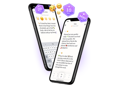 Diem - Daily journal app design ios iphone journal swift swiftui ui