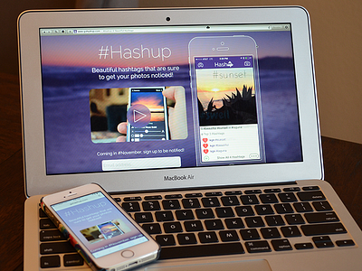 #Hashup Website app css html ios iphone responsive video website
