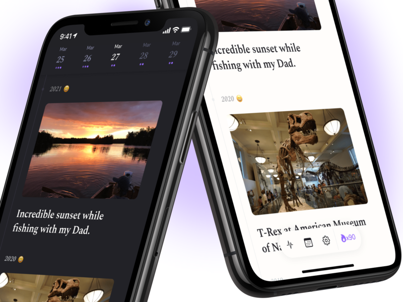 Diem 2.0 app design diary diem ios iphone journal swiftui ui