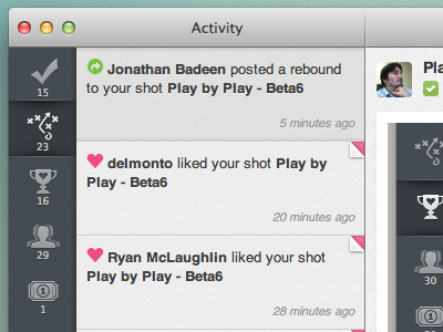 Play by Play - Beta7 app beta dribbble mac osx play by play