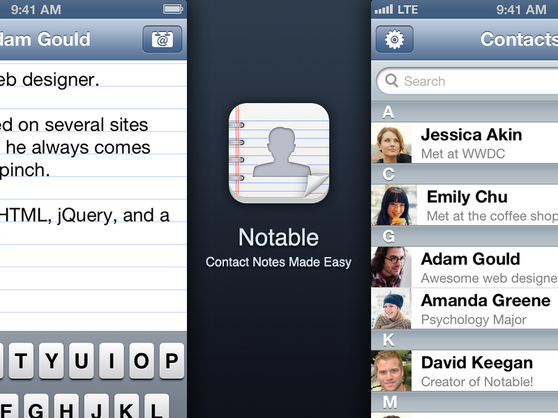 Notable dribbble