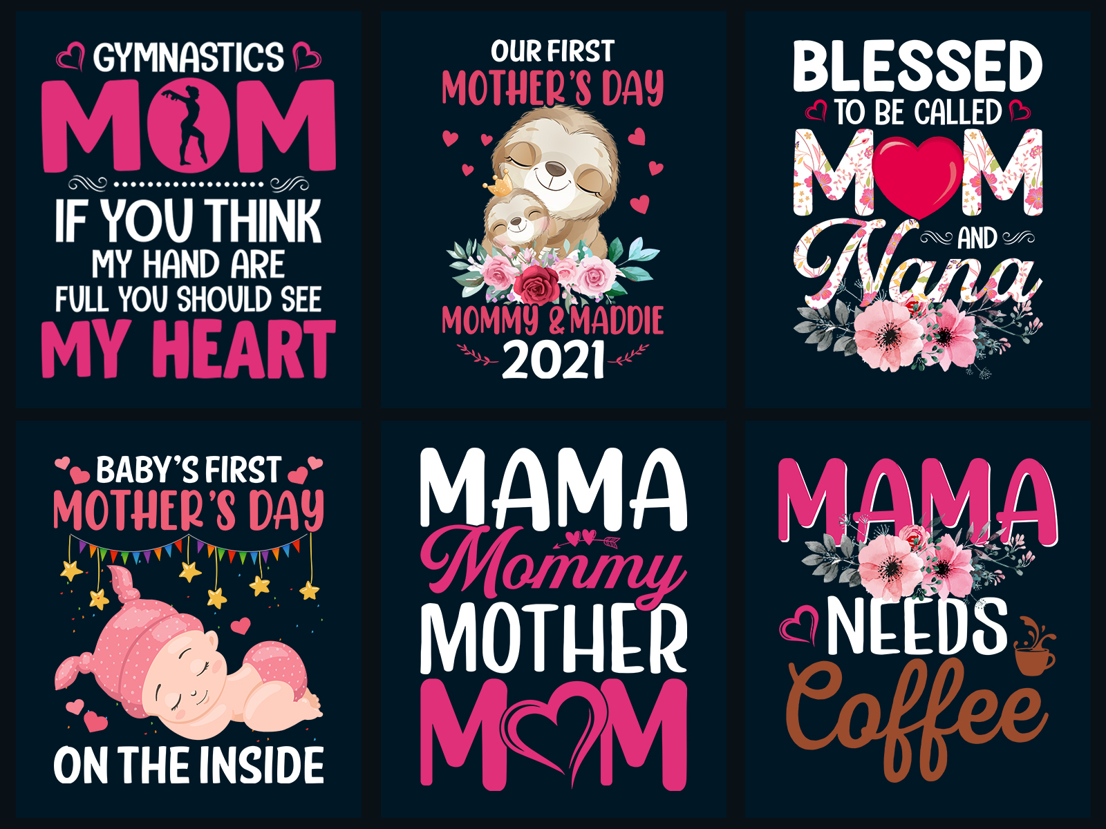 Mothers Day T Shirt Design By Merch Bundle On Dribbble 