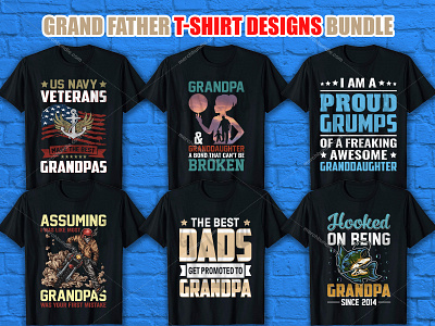 Grand Father T Shirt Design Bundle