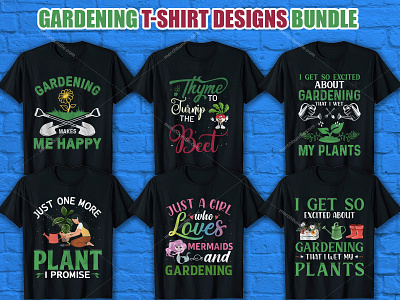 Gardening T Shirt Design Bundle