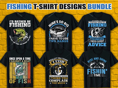 Fishing T Shirt Design Bundle branding graphic design hobby