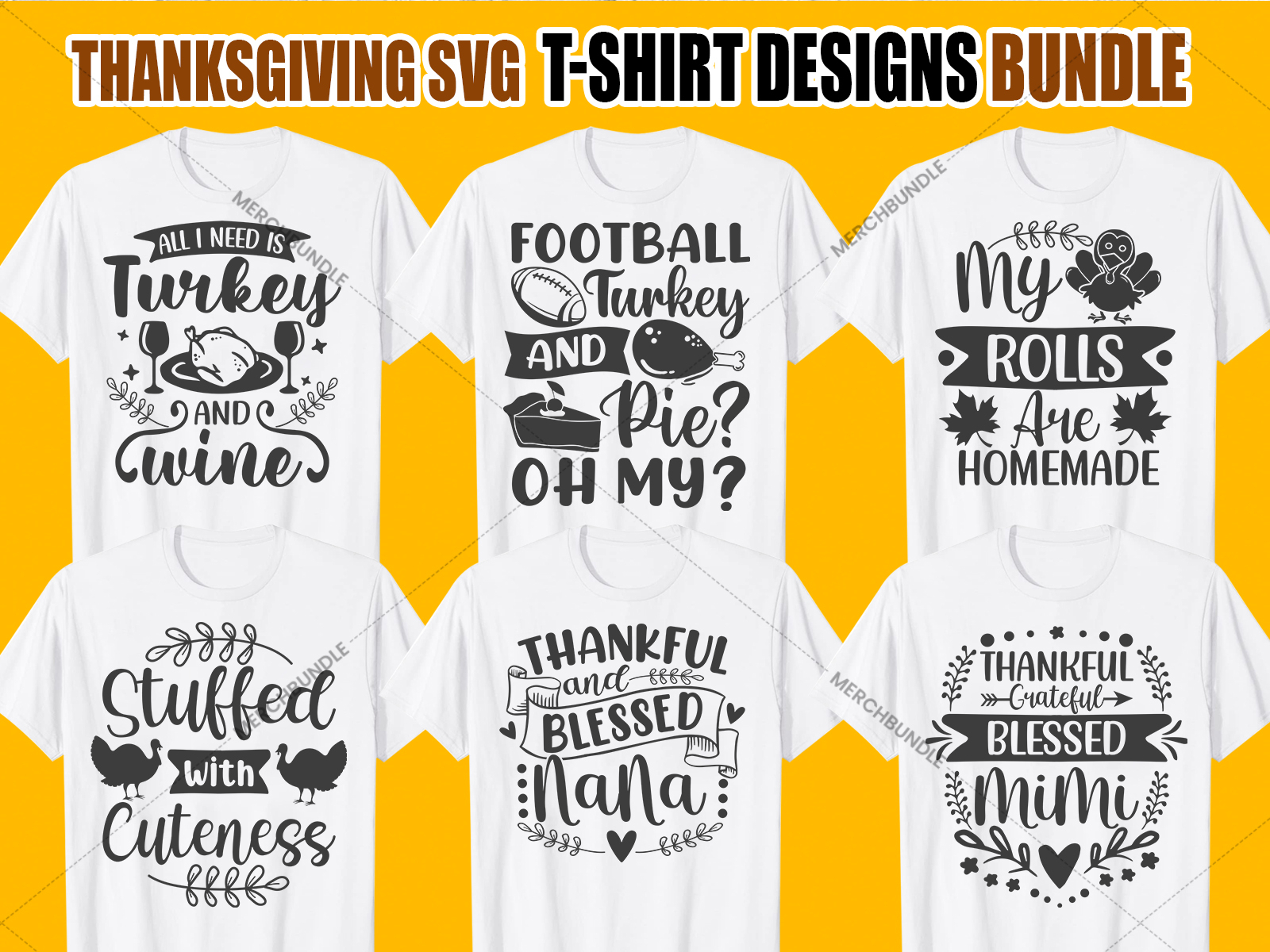 Thanksgiving SVG T Shirt Design Bundle by Merch Bundle on Dribbble