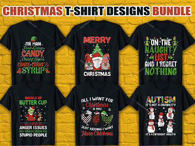 Christmas T Shirt Design Bundle