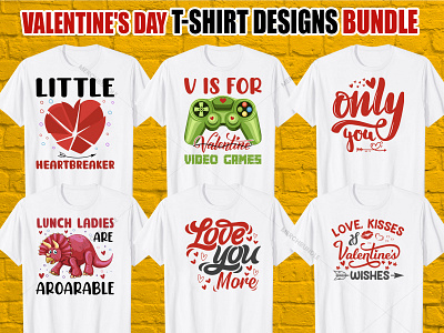 Valentine's Day T Shirt Design Bundle