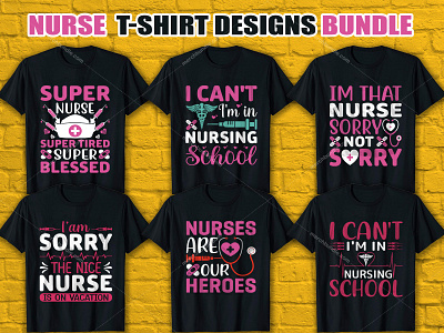 Nurse T Shirt Design Bundle branding branding shirts branding t shirt custom ink custom t shirts custom t shirts cheap custom t shirts online custom text shirt design illustration nurse nurse shirts nurse t shirt shirts t shirt design ideas typography design typography shirts typography t shirts vintage vintage t shirts