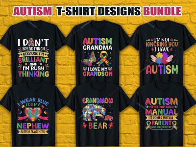 Autism T Shirt Design Bundle