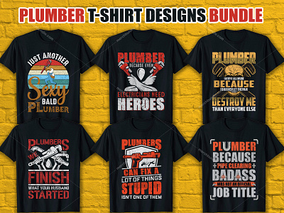 Plumber T Shirt Design Bundle branding branding shirts branding t shirts custom ink custom t shirts custom t shirts cheap custom t shirts online custom text shirt design illustration plumber plumber shirts plumber t shirt shirts t shirt design ideas typography design typography shirts typography t shirts vintage vintage t shirts