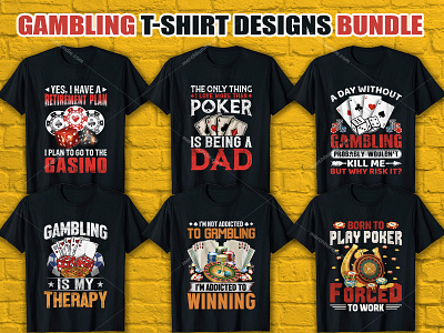 Gambling T Shirt Design Bundle