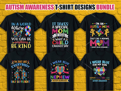 Autism Awareness T Shirt Design Bundle autism awareness autism awareness t shirt autism shirts branding branding shirts branding t shirts custom ink custom t shirts custom t shirts cheap custom t shirts online custom text shirt design illustration shirts t shirt design ideas typography design typography shirts typography t shirts vintage vintage t shirts