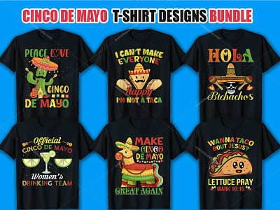 Cinco De Mayo T-Shirt Design Bundle.