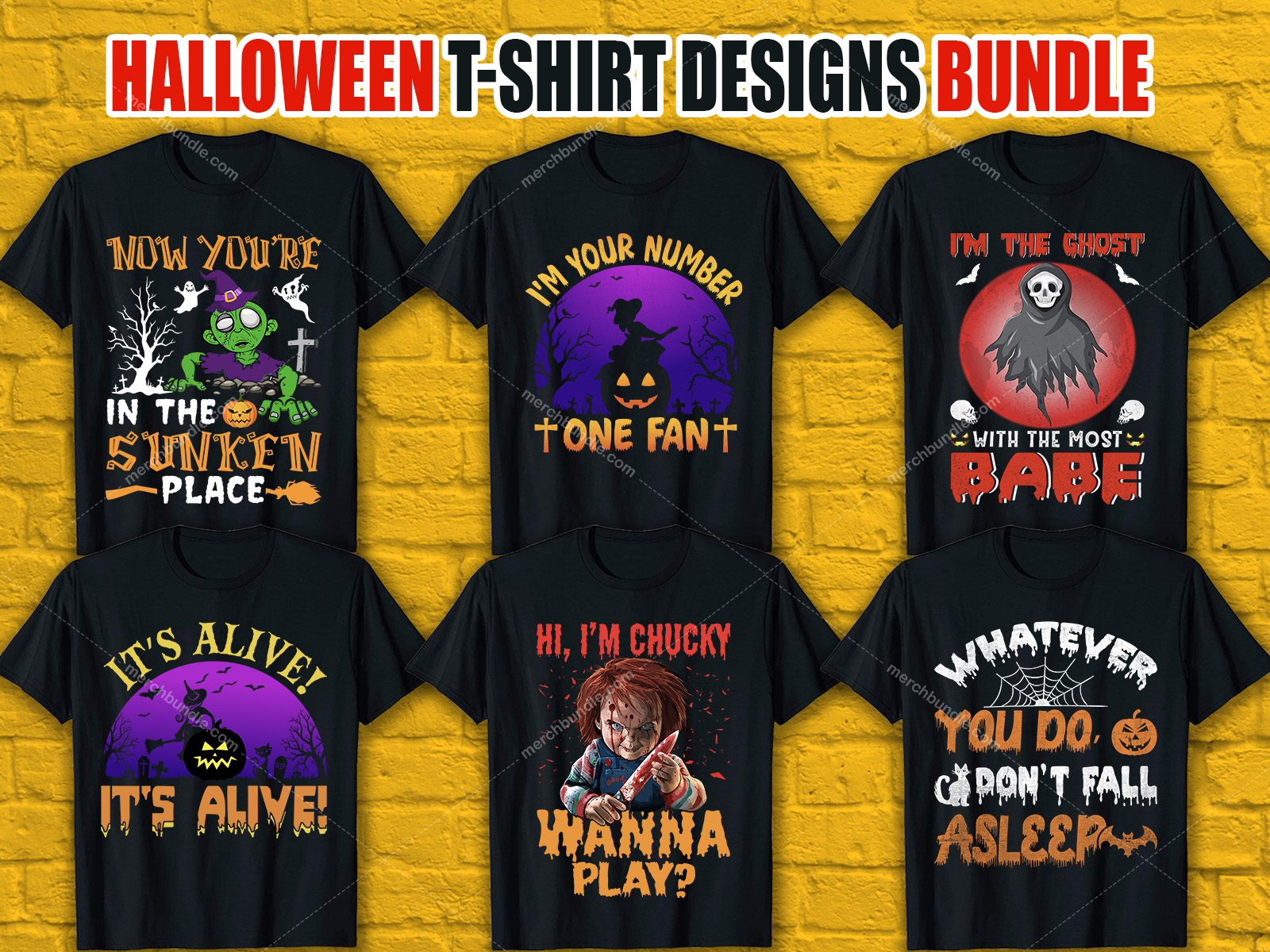 Halloween T-Shirt Designs For Merch By Amazon by Merch Bundle on Dribbble