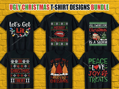 Ugly Christmas T-Shirt Designs For Merch By Amazon