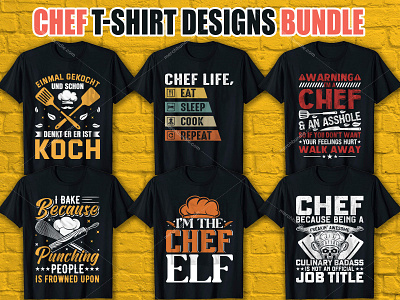 CHEF T-Shirt Designs Bundle custom ink custom t shirts custom t shirts cheap custom t shirts online custom text shirt custom tshirt design design geaphic desihn how to design a t shirt illustration logo merch design photoshop tshirt design t shirt design t shirt design ideas t shirt design tutorial t shirts using canva tishirt design tshirt design software typography design