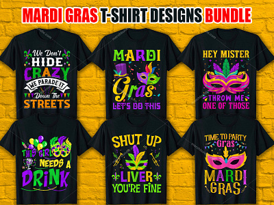 MARDI GRAS T-Shirt Designs Bundle