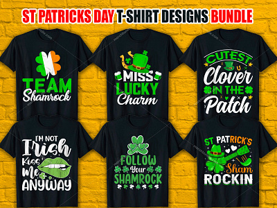  ST PATRICKS DAY T-Shirt Design Bundle