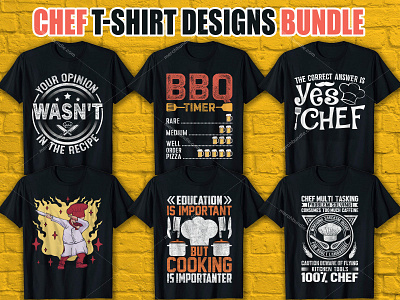 CHEF T-Shirt Design Bundle custom ink custom t shirts custom t shirts cheap custom t shirts online custom text shirt design graphic design illustration logo merch design t shirt design ideas t shirt design photoshop t shirt design tutorial typography design