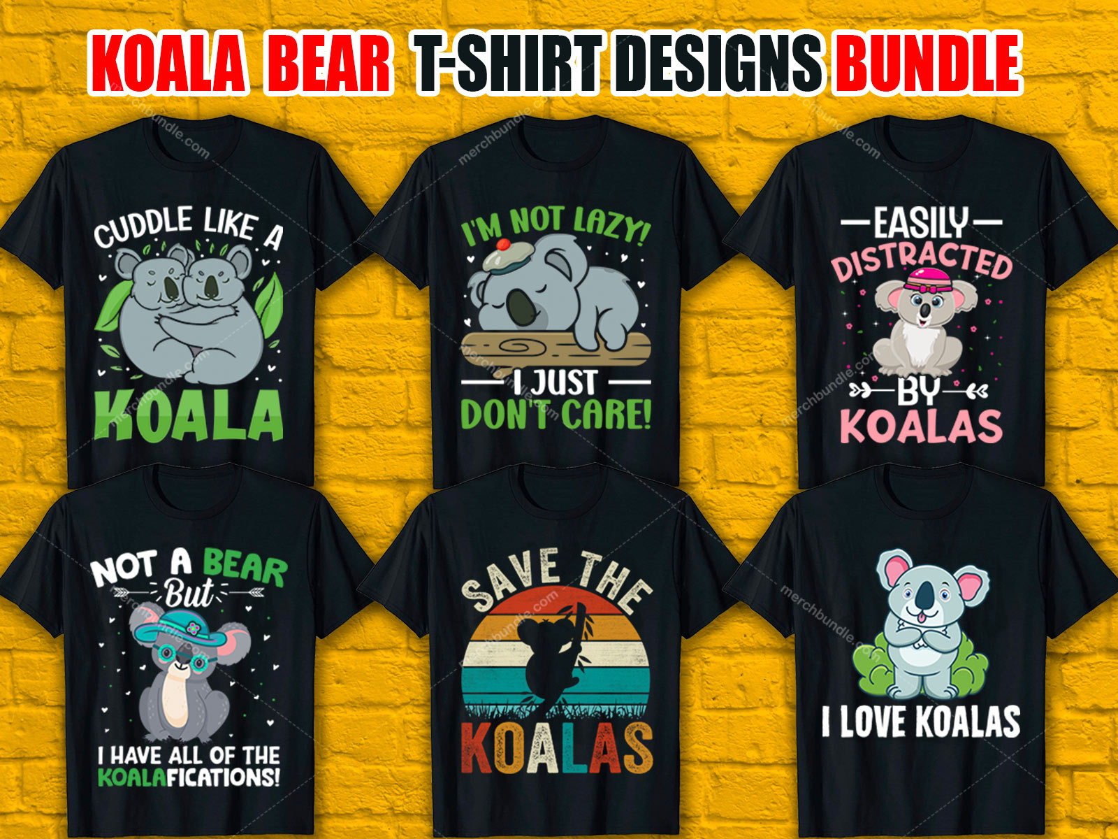 KOALA TShirt Design Bundle by Merch Bundle on Dribbble