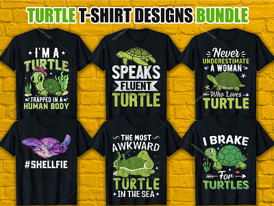  TURTLE T-Shirt Design Bundle