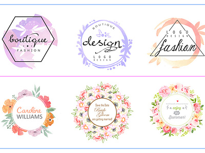 Watercolor and Feminine Logo Design