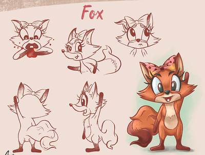 Igglebee - Fox animals character design characters childrens book illustration organic
