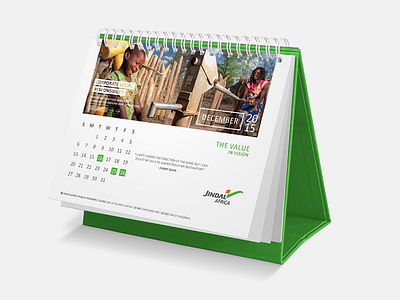 Jindal Desk Calendar 2015 - December africa branding calendar countries design desk jindal layout mining print public holidays stationery