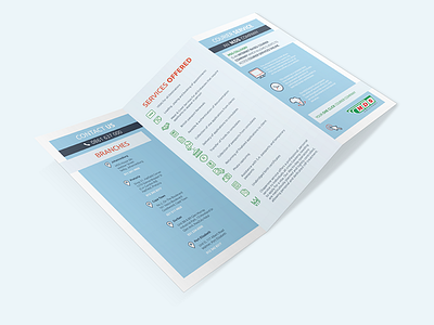 MDS Trifold Brochure - Back brochure courier design flyer icons layout line linear print travel trifold vector